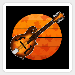 Fall Mandolin Mandolin Autumn Thanksgiving Magnet